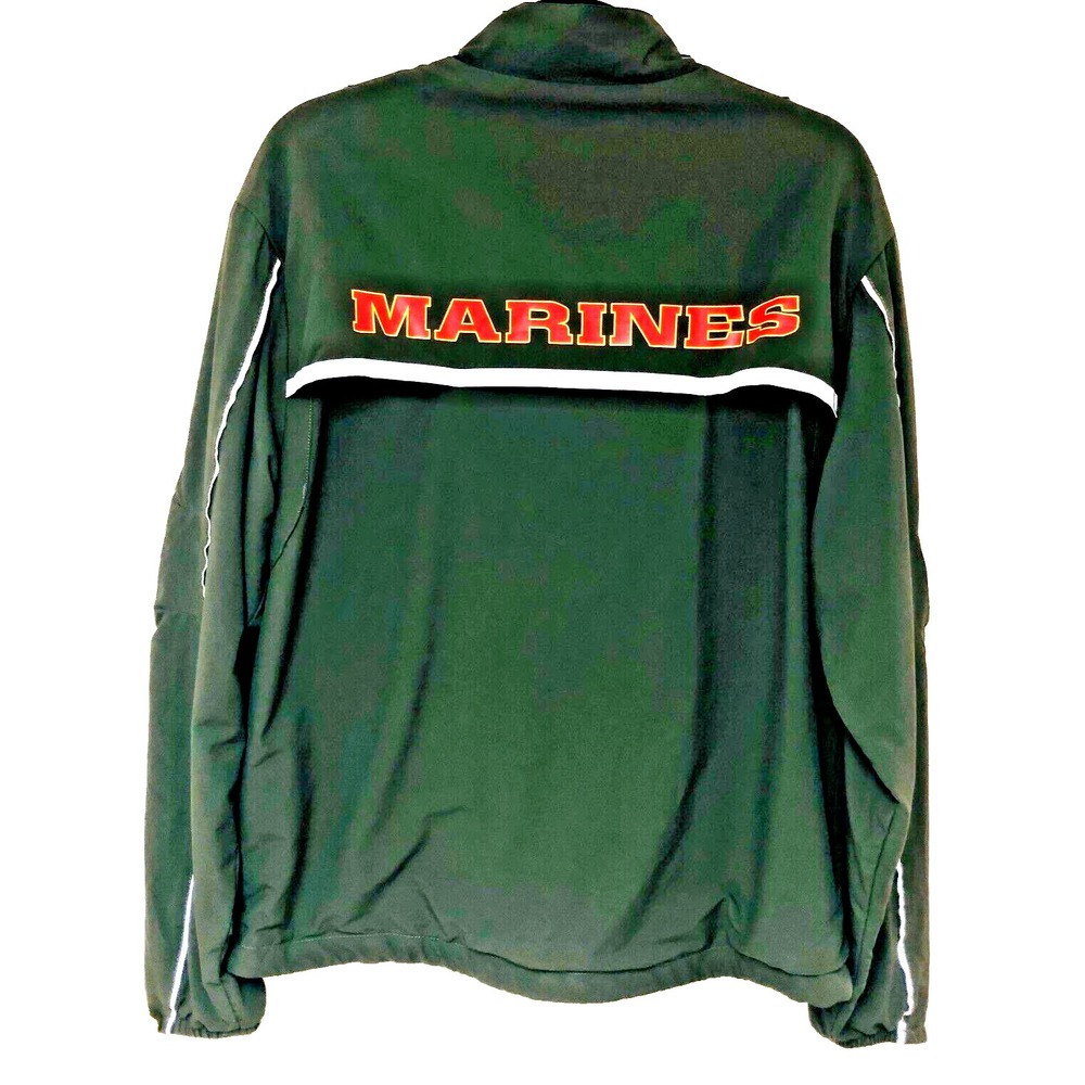 MARINES Semper Fi Mens Zip Jacket New Balance USA Running USMC‎ Reflective  M